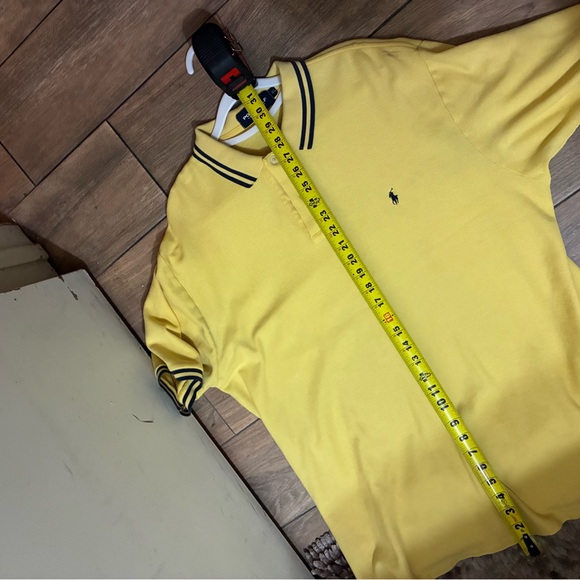 Ralph Lauren Yellow Polo with Navy Trim. - Picture 5 of 8